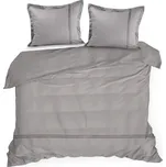 Saténové povlečení 160x200 Výšivky4 stříbrné jednobarevné Eurofirany 225496602