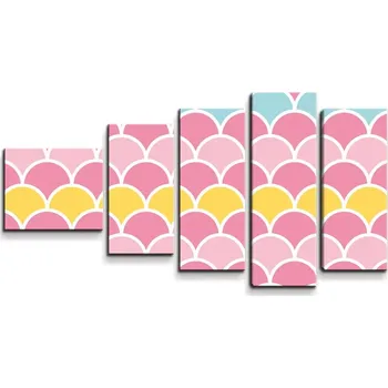 Obraz Sablio Obraz - 5-dílný Barevné šupiny - 100x60 cm