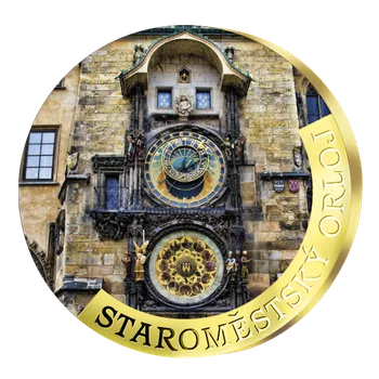 Staroměstský orloj, exkluzivní ražba zušlechtěná ryzím zlatem a kolorováním