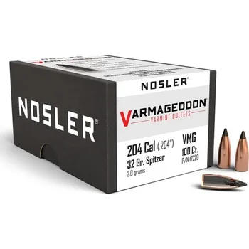 Příslušenství pro sportovní střelbu Střely Nosler Varmageddon .204 Cal, dia .204, 32grs (100 ks)