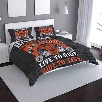 Povlečení Sablio Povlečení Harley-Davidson Live to ride, ride to live - 140x200 / 90x70