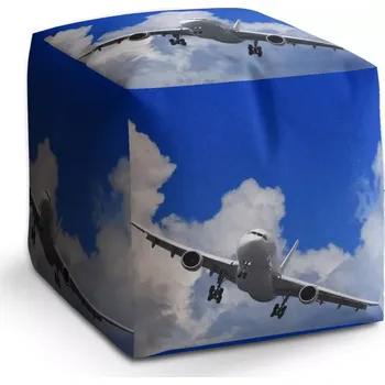 Taburet Sablio Taburet Cube Letadlo při přistání: 40x40x40 cm