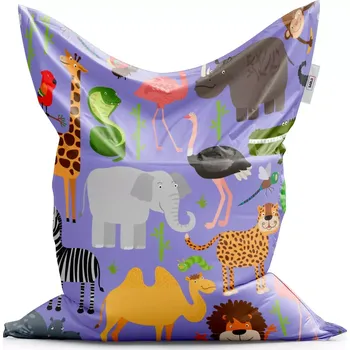 Sedací pytel Sablio Sedací vak Classic Animované safari - 150x100 cm