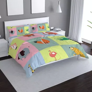 Povlečení Sablio Povlečení Zvířátka ze Zoo - 140x200 / 90x70