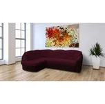 Rohová rozkládací sedací souprava ALICJA Vínová Levá 59673129