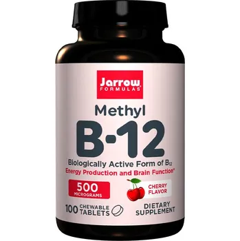 Fitness strava Jarrow Formulas Jarrow Methyl B12 Vitamin B12 Metylkobalamin 500 μg x 100 pastilek Příchuť: třešeň