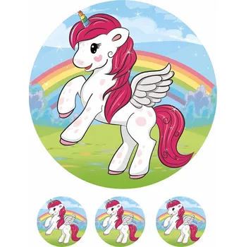 Přisada na vaření a pečení Jednorožec jedlý papír č.6 - Úprava na přání +20 Kč / Jedlý papír / Bez decor gelu