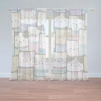 Záclona Sablio Záclony Barevná koťátka: 2ks 150x250cm