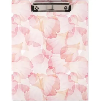 Desky s klipem A4 – růžové květy