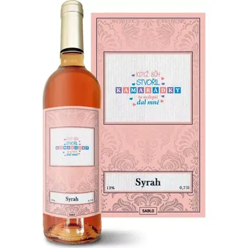 Víno Sablio Růžové víno Když Bůh stvořil kamarádky: 0,75 l