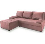 Růžová rozkládací rohová pohovka ZENA, oboustranná 200984010