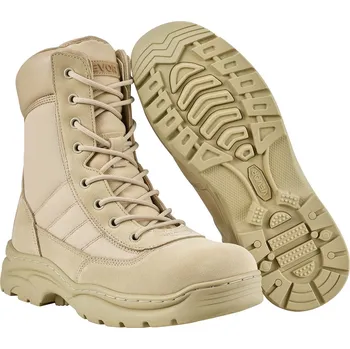 Sportovní střelba Vevor Taktické vojenské kozačky 203mm uk 9 boční zip lehké prodyšné pískové