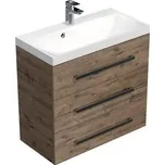 Koupelnová skříňka s umyvadlem SAT Cube Way 80x76,5x40 cm dub wellington CUBE2803DW 202197970