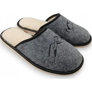 Dámská obuv Pánské Papuče , nazouváky Highlander, 42 plstěné, zateplené, Tatry