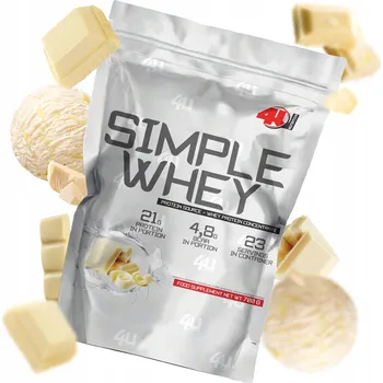 Protein Protein 4U Nutrition WPC prášek 700 g příchuť bílá čokoláda