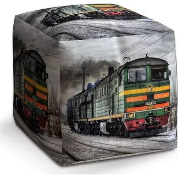 Taburet Sablio Taburet Cube Lokomotiva: 40x40x40 cm