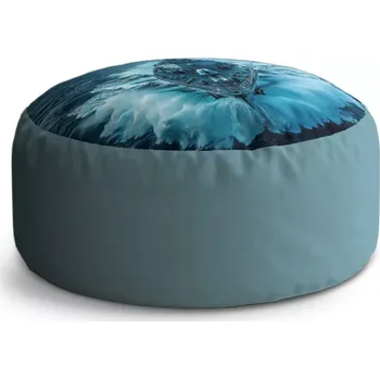 Taburet Sablio Taburet Circle Válečná loď prorážející oceán: 38x48 cm