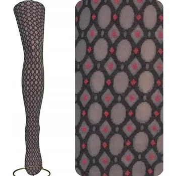 Podprsenka Vzorované Punčocháče Calzamia 60 DEN, vícebarevné GRIGIO/ROSSO, velikost 3