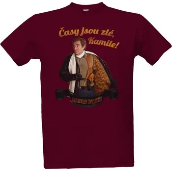 Pánské tričko Tričko s potiskem Jean-Paul Belmondo - Časy jsou zlé, Kamile, verze 2 pánské