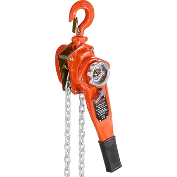 lanový naviják Vevor Manuální řetězový naviják 3/4T 750KG, 3m zdvih, G80 řetěz, 360° háky