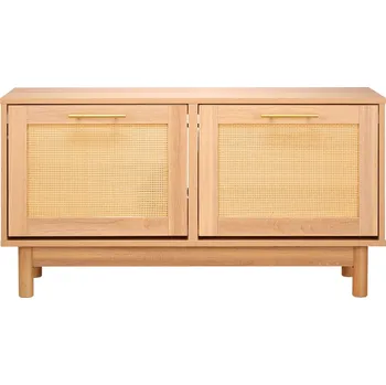 Botník Vevor Lavice na boty 1000×300×530 mm, 4 přihrádky, ratanový vzhled