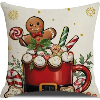 Povlak na dekorativní polštářek Flamenco Mystique Povlak na polštář 45 x 45 cm Vánoční motiv BOHO POD199