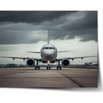 Plakát Sablio Plakát Letadlo na ranveji - 90x60 cm