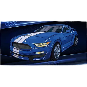 Osuška Sablio Ručník Mustang Modré pozadí s pruhy - 30x50 cm