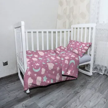 Povlečení Sablio Mikroplyšové dětské povlečení do postýlky Dětská obloha - 100x135 / 40x60