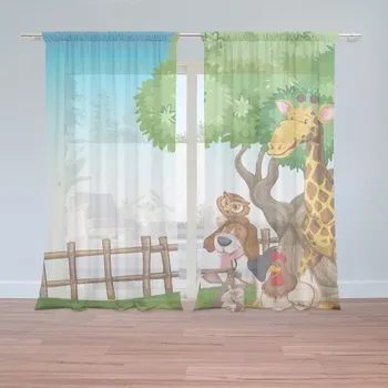 Záclona Sablio Záclony Zvířátka 2: 2ks 150x250cm