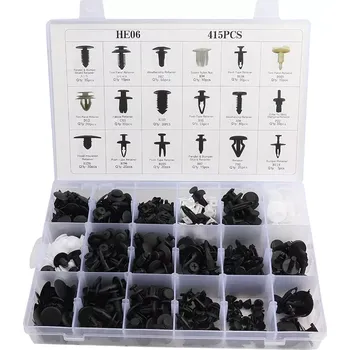 Nářadí pro automobil Sada plastových příchytek a nýtů do auta 410 ks