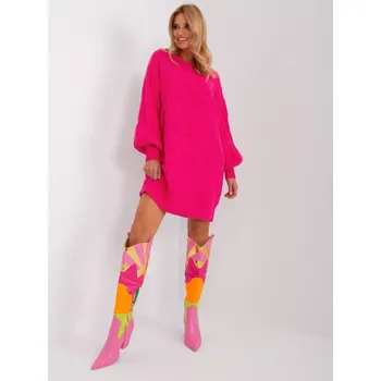 Dámský svetr Dámský svetrové šaty AT SW 2367.76P Fuchsiová -FPrice uni