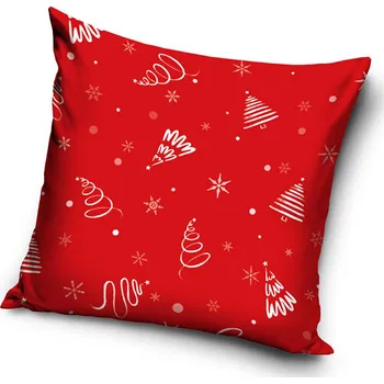 Polštář Dekorační polštářek Vločky a Stromečky