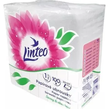 Papírový ubrousek Ubrousky Linteo - bílé - 1vrstvé - 100 ks