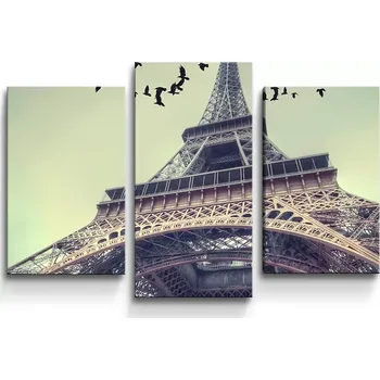 Obraz Sablio Obraz - 3-dílný Eiffelova věž 3 - 75x50 cm