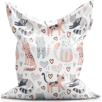 Sedací pytel Sablio Sedací vak Classic Malované kočičky - 150x100 cm