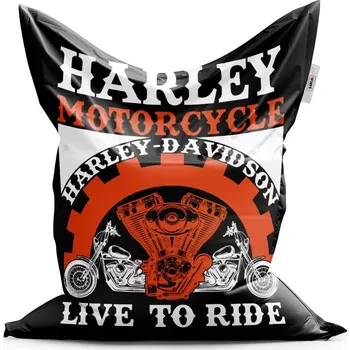 Sedací pytel Sablio Sedací vak Harley-Davidson Live to ride - 150x100 cm