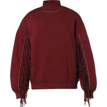 Cyklistické kalhoty Dámský svetr Goldbergh Frenzy crew neck sweater vino rosso