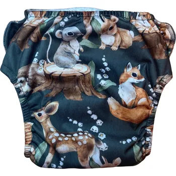 látková plena Plienkáčik Plenka AIO Side-Snap OS Lesní zvířátka