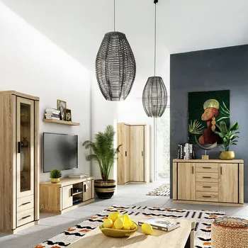 Obývací stěna Obývací stěna se skříní DALLAS s | sestava F | 5 dílů | sonoma