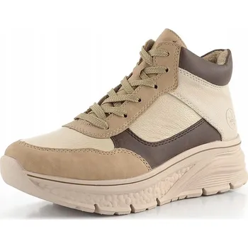 Dámské tenisky Dámské kotníkové Kotníkové Boty tenisky z zateplené kůže se zipem Rieker N48002-60 37