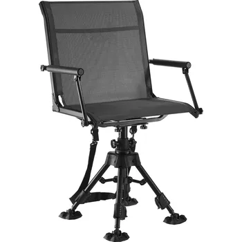 kempingová židle Vevor Skládací myslivecká židle 360° otočná ocelový rám nosnost 158 kg