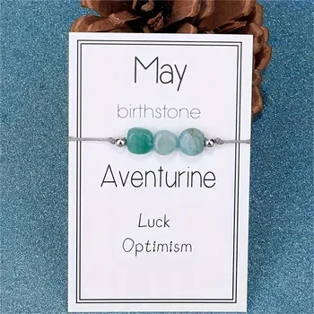 Náramek Náramek s měsíčním kamenem - Květen/Aventurín KP-38766