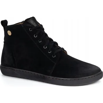 Dámská zimní obuv Dámské zimní barefoot boty kožené semišové Z-B04 černé 40