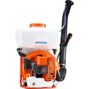 Postřikovač Vevor Batohový benzínový mlhovač 63cc 3hp 16l nádrž na kapaliny a prášek