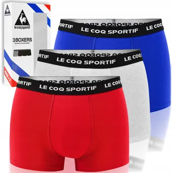 Boxerky LE COQ SPORTIF Pánské boxerky 3 kusy bavlněné Mix Barev Velikost XL