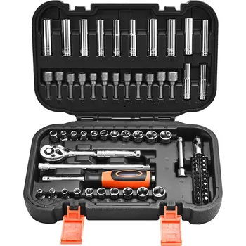 Gola sada Vevor Sada nástrčných hlavic a ráčna 70 dílů, 6.4 mm, SAE/metrické