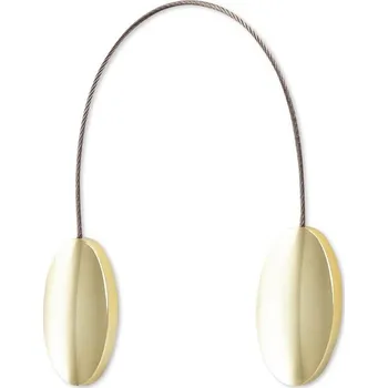 Příslušenství pro záclonu a závěs Eurofirany Magnetická spona na závěsy M126 zlatá - ovál (2ks/bal.)