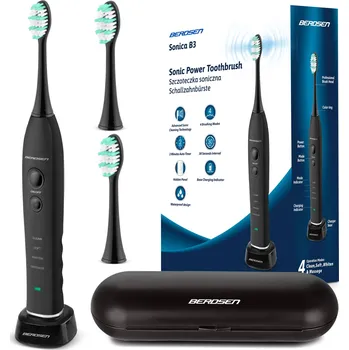 Elektrický zubní kartáček Berdsen Sonicare sada sonického kartáčku na zuby s pouzdrem Sonica B3 černá