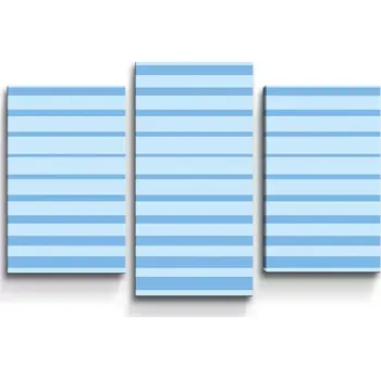 Obraz Sablio Obraz - 3-dílný Světle modré pruhy - 75x50 cm